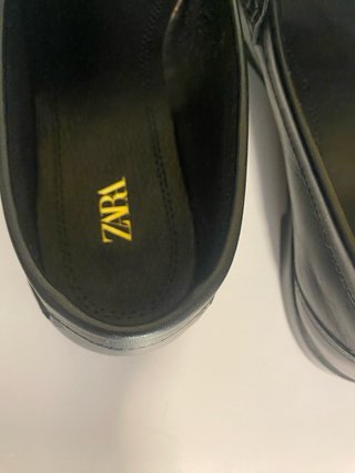 Mocasines Zara Piel Hebilla Dorada