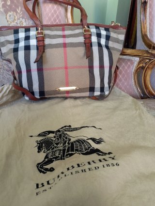 Borsa Burberry Originale Beige/Marrone A spalla
