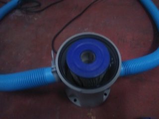 Bomba para piscina azul y gris. 16 W