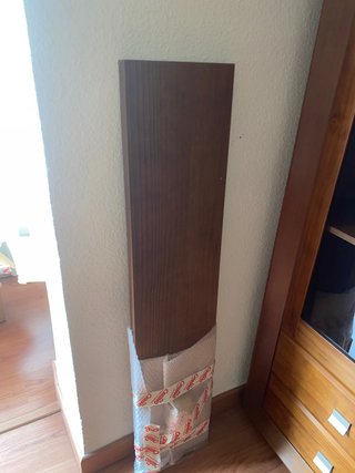 Mueble de salón madera y cristal