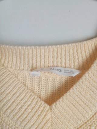 Chaleco de punto amarillo talla única