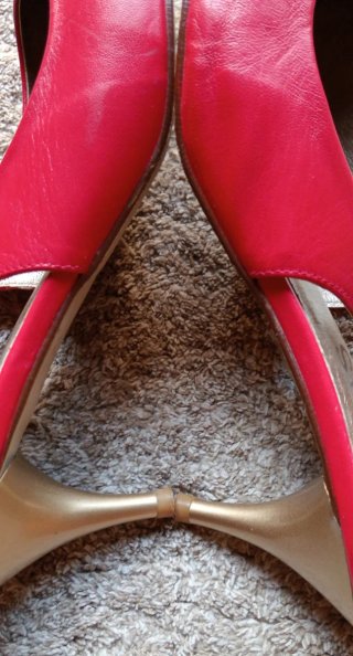 Zapatos Slingback Piel Rojos Talla 39 Tejus