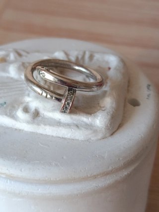 Anillo plata con detalles