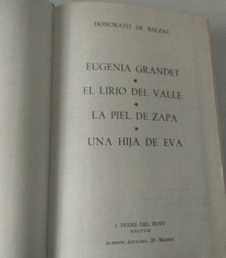 Libro de Honorato de Balzac