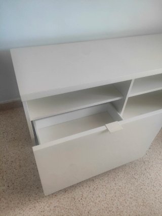 Mueble TV IKEA blanco 2 cajones