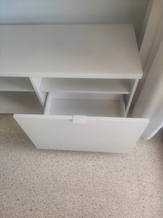 Mueble TV IKEA blanco 2 cajones