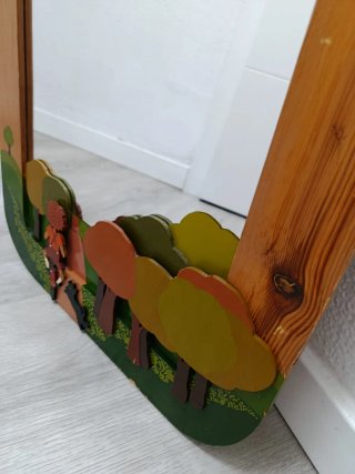 Espejo infantil madera decorado/ vintage