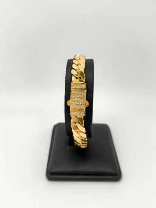 ORO NUEVO 18KT Pulsera Cubana