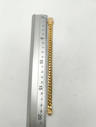 ORO NUEVO 18KT Pulsera Cubana