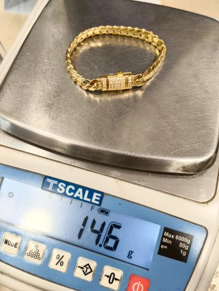 ORO NUEVO 18KT Pulsera Cubana