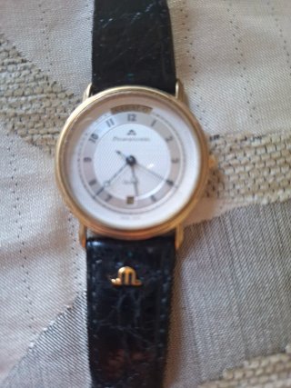 Reloj Maurice Lacroix de piel y chapado en oro