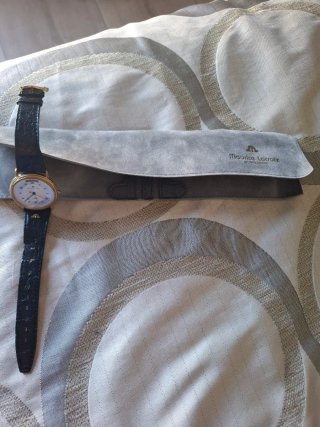 Reloj Maurice Lacroix de piel y chapado en oro