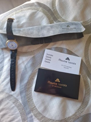 Reloj Maurice Lacroix de piel y chapado en oro