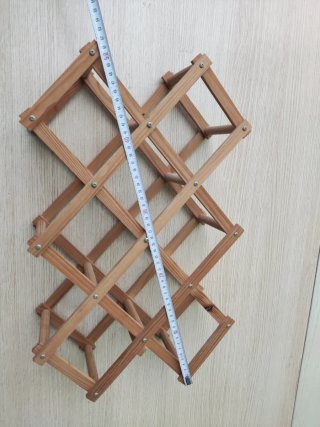 Botellero madera plegable
