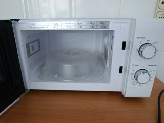 Microondas blanco OK.