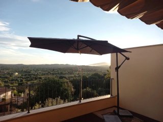 Sombrilla de terraza negra
