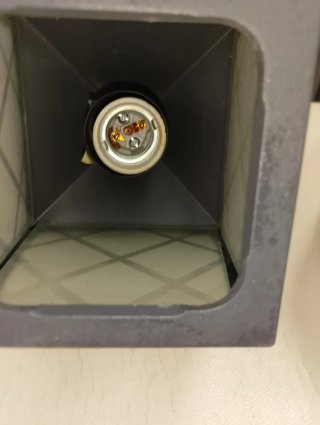 Farol de hierro Negro con cristal