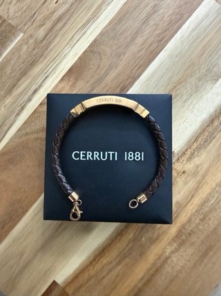 Pulsera Cerruti 1881 Hombre Cuero y Oro