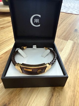 Pulsera Cerruti 1881 Hombre Cuero y Oro