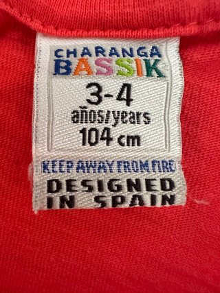 Camiseta coral Charanga 104 cm