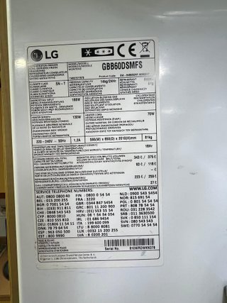 Frigorífico LG con congelador
