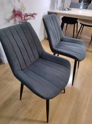 Sillas de comedor grises (4 unidades)