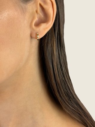 Pendientes Snowflake · Plata de Ley 925 Oro 18k