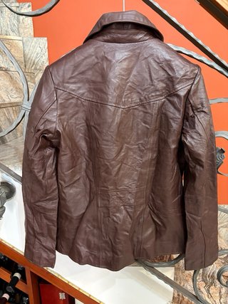 Giacca Biker Vera Pelle elastica Morbida Vintage