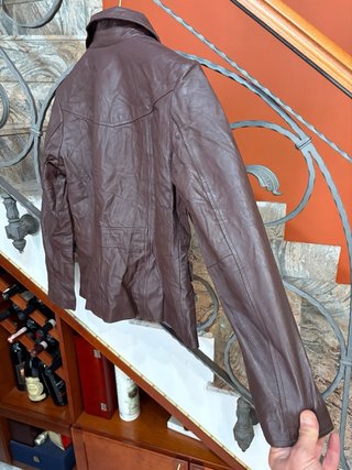 Giacca Biker Vera Pelle elastica Morbida Vintage