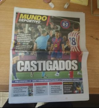 Diario Mundo Deportivo barça vs atletico 0-2