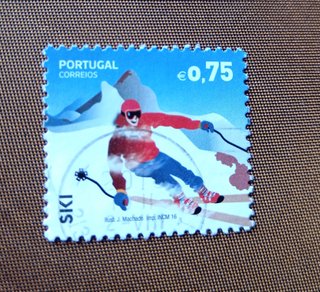 Sello Portugal Correos Esquí €0,75