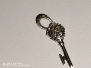 Charm Pandora Cuore Chiave Argento