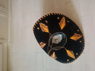 Sombrero Mexicano Negro y Dorado