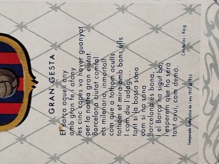 Postal antigua FC Barcelona C.F.B. años 50