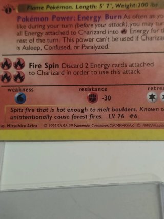 Charizard 1st Ed. Shadowless Base Set MINT