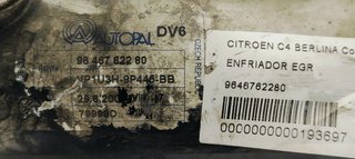 ENFRIADOR EGR CITROEN C4 BERLINA Cool 9646762280