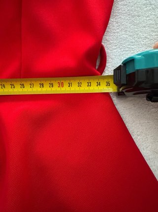 Vestido Peplum Rojo y Negro