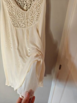 Vestido de tirantes crema - pull&bear