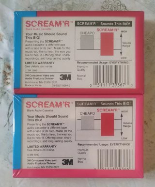 Lotto 2 Cassette Scotch SCREAM'R 45/90 Corea 1990