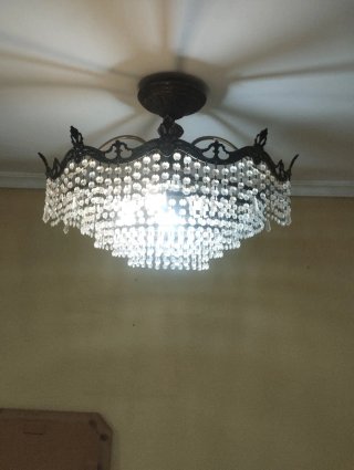 Lámpara de techo de cristal
