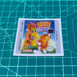 Pegatina Spuds Adventure Game Boy USA
