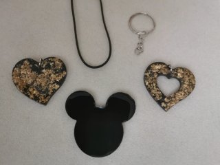 colgante o llavero en corazón y Mickey unidad 2.50