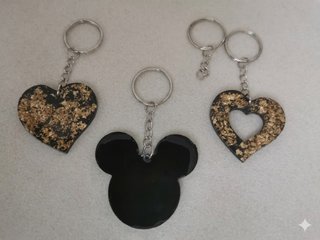 colgante o llavero en corazón y Mickey unidad 2.50