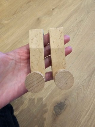 2 Colgadores Madera y Metal para Puerta.