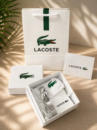 Pulsera Lacoste modelo Stencil Plata