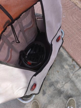 Remolque para bicicleta naranja