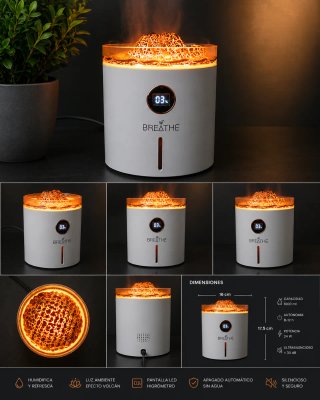 Humidificador BREATHE efecto volcán