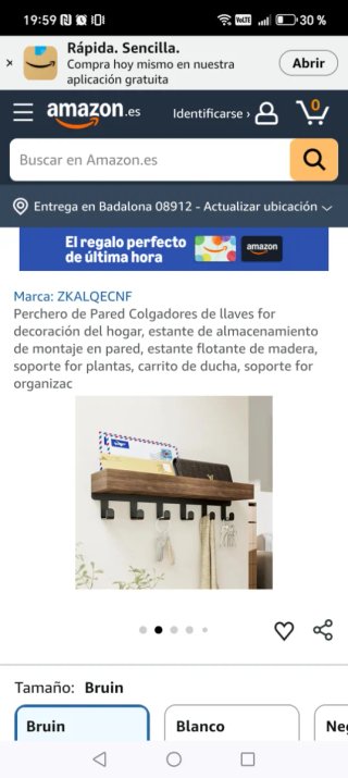 Colgador de pared madera y metal