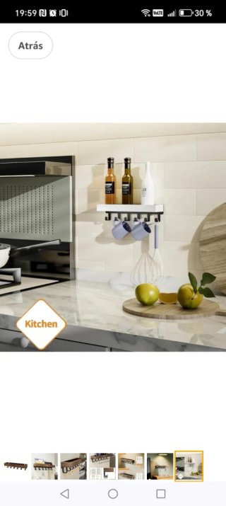 Colgador de pared madera y metal