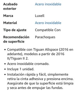 Protector Parachoques Trasero Tiguan Allspace